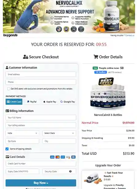 NervoCalmX Order Page